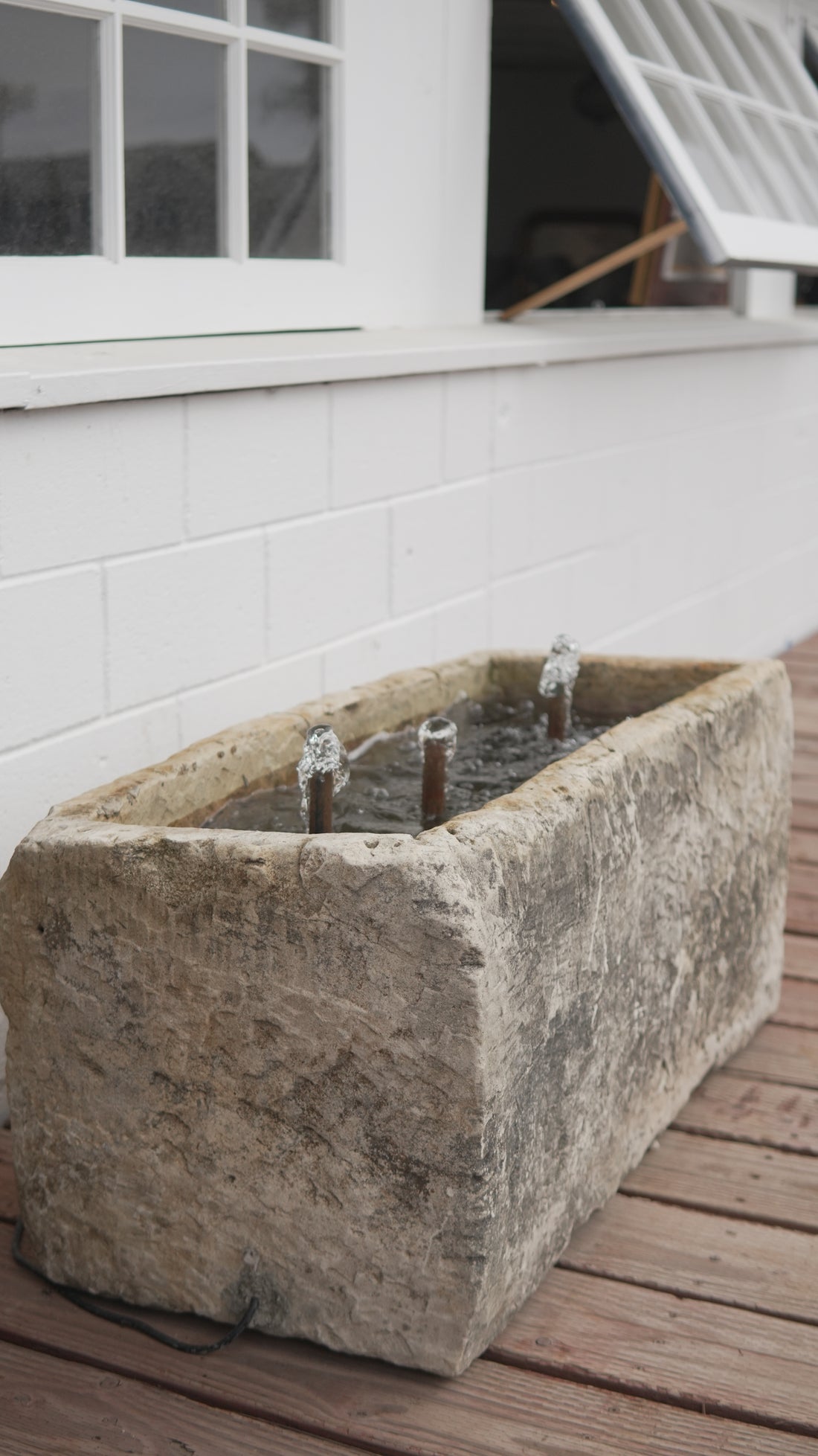 Antique Limestone Rectangular Fountain