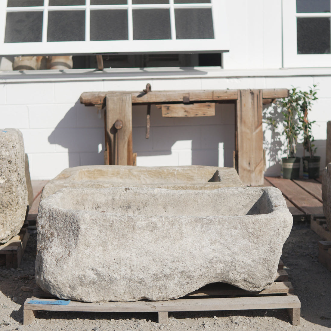 Antique Limestone Trough - Trouvaille Imports