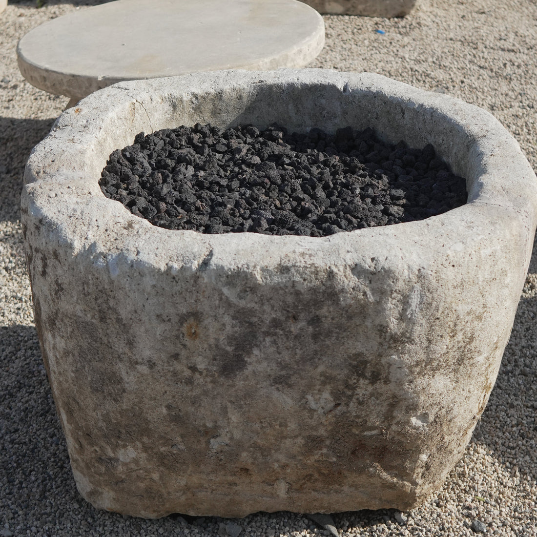 Vintage Limestone Fire Pit - Trouvaille Imports