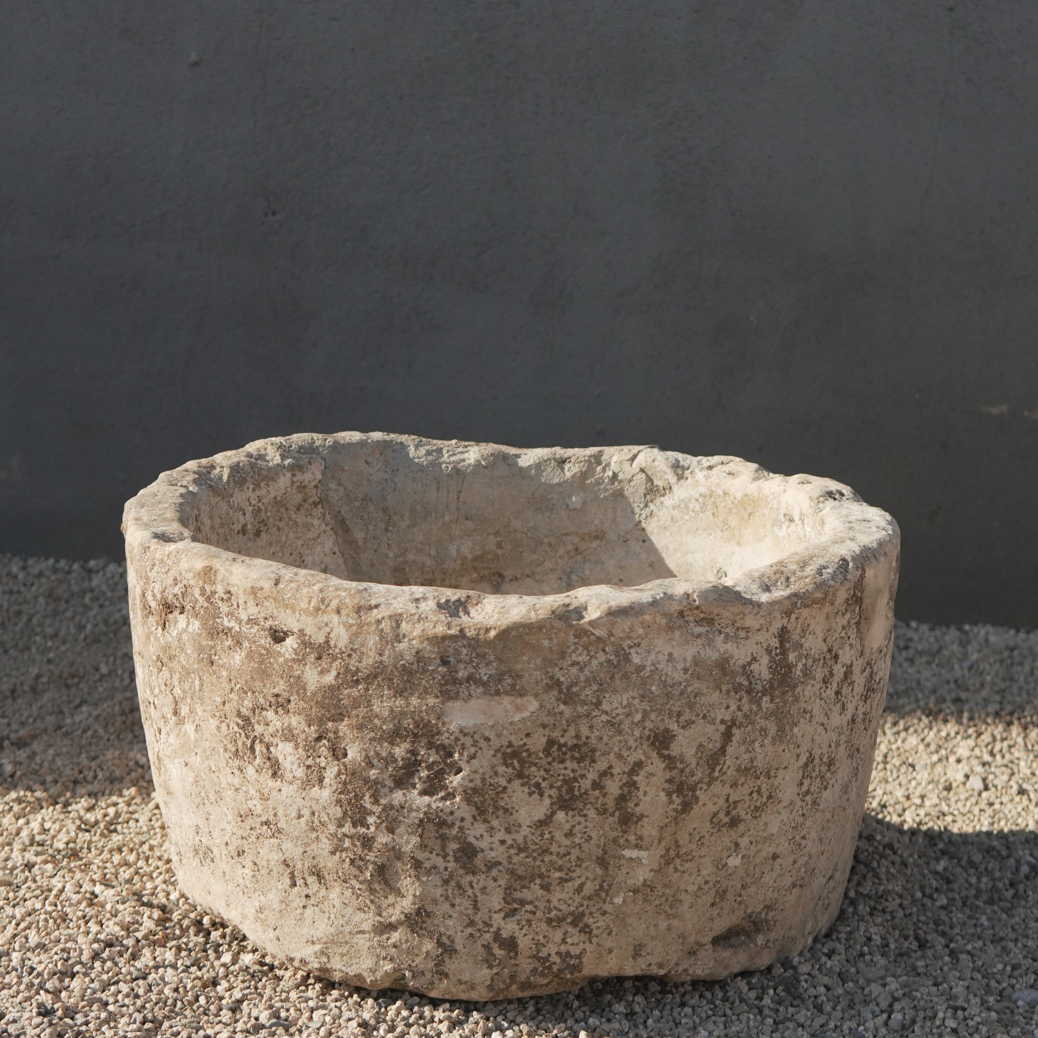 Vintage Limestone Round Trough - 23 Round x 12 Height