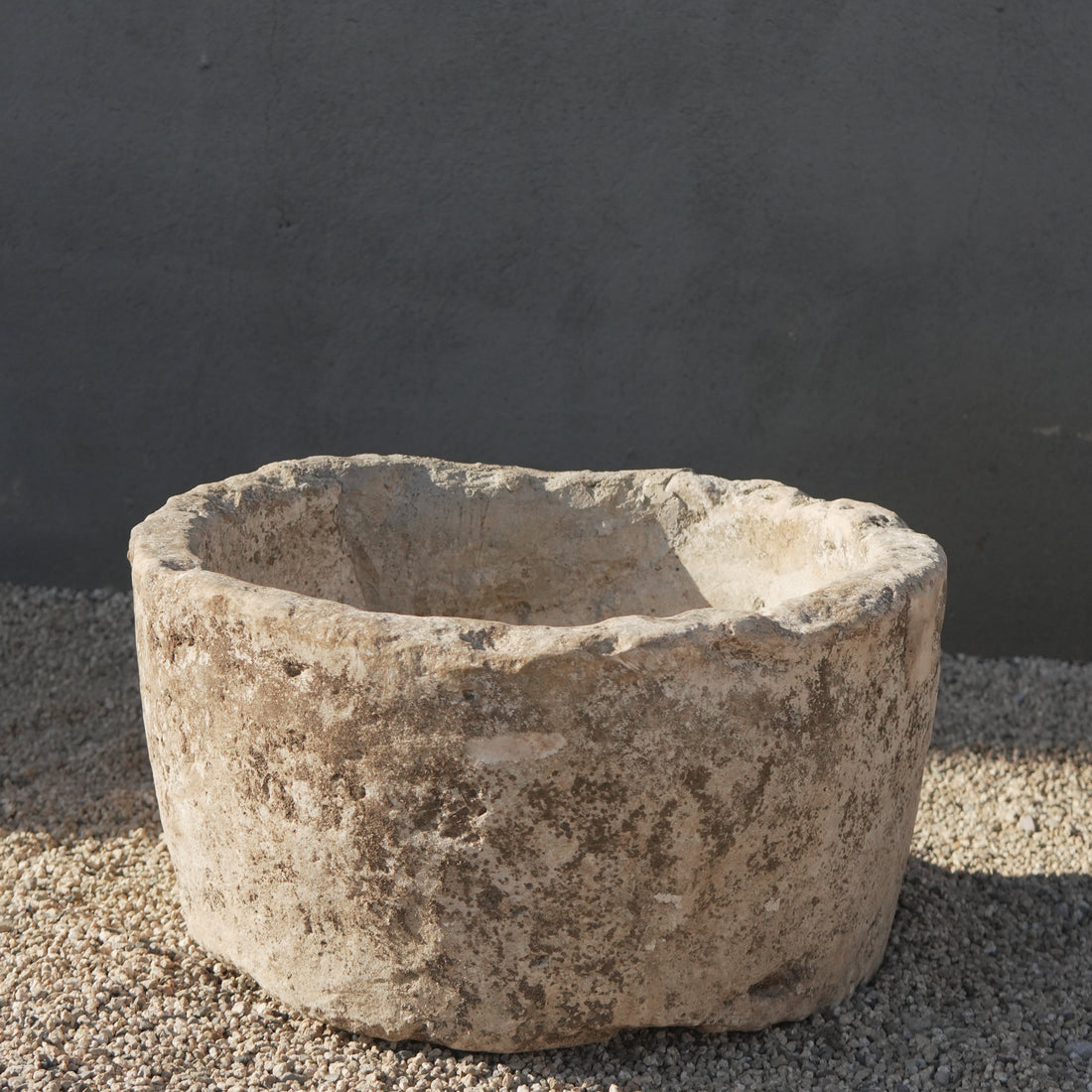 Vintage Limestone Round Trough - 23 Round x 12 Height