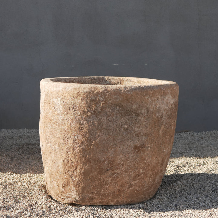 Vintage Limestone Trough Round - Trouvaille Imports