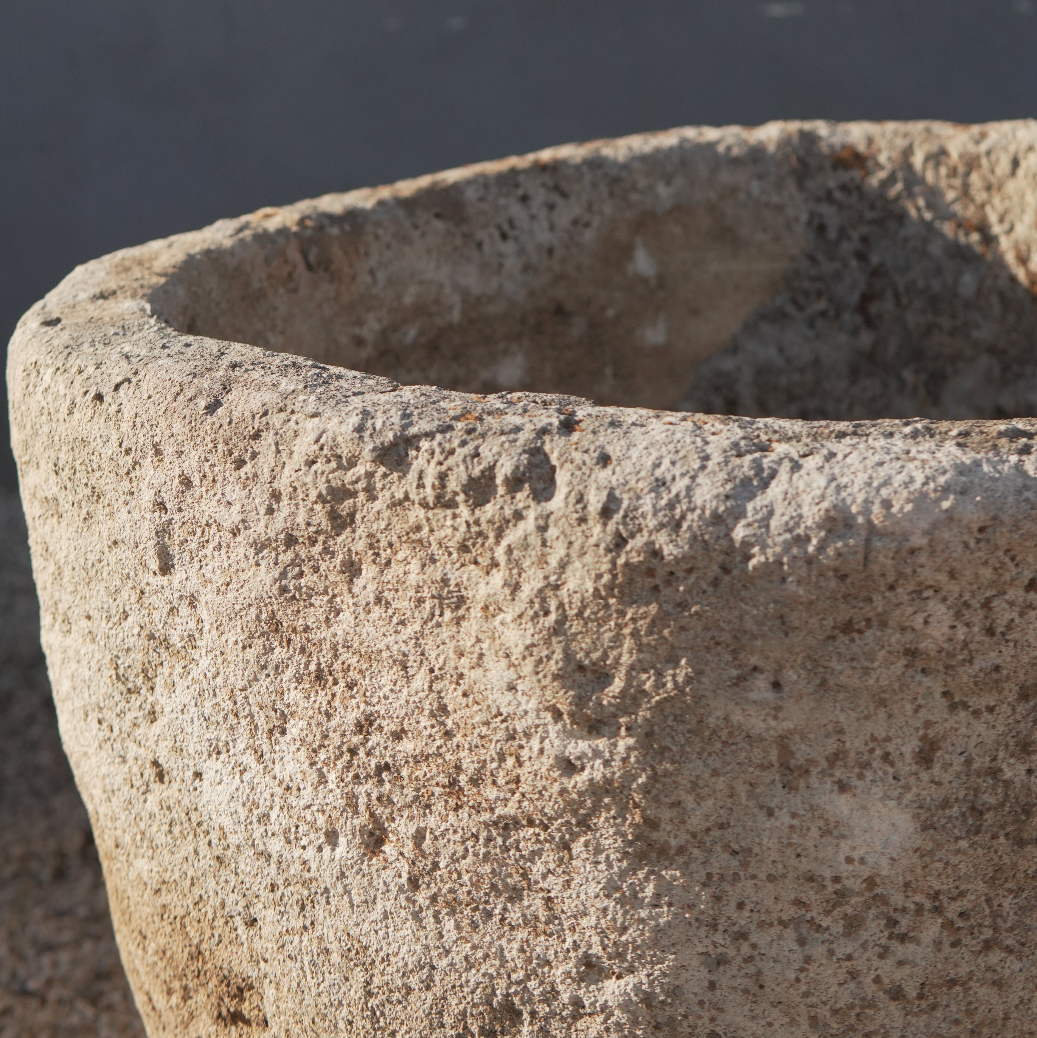 Vintage Limestone Round Trough - Trouvaille Imports