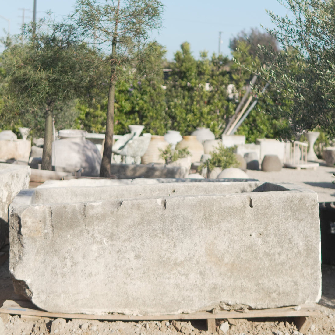 Rare Extra Large Antique Limestone Trough
