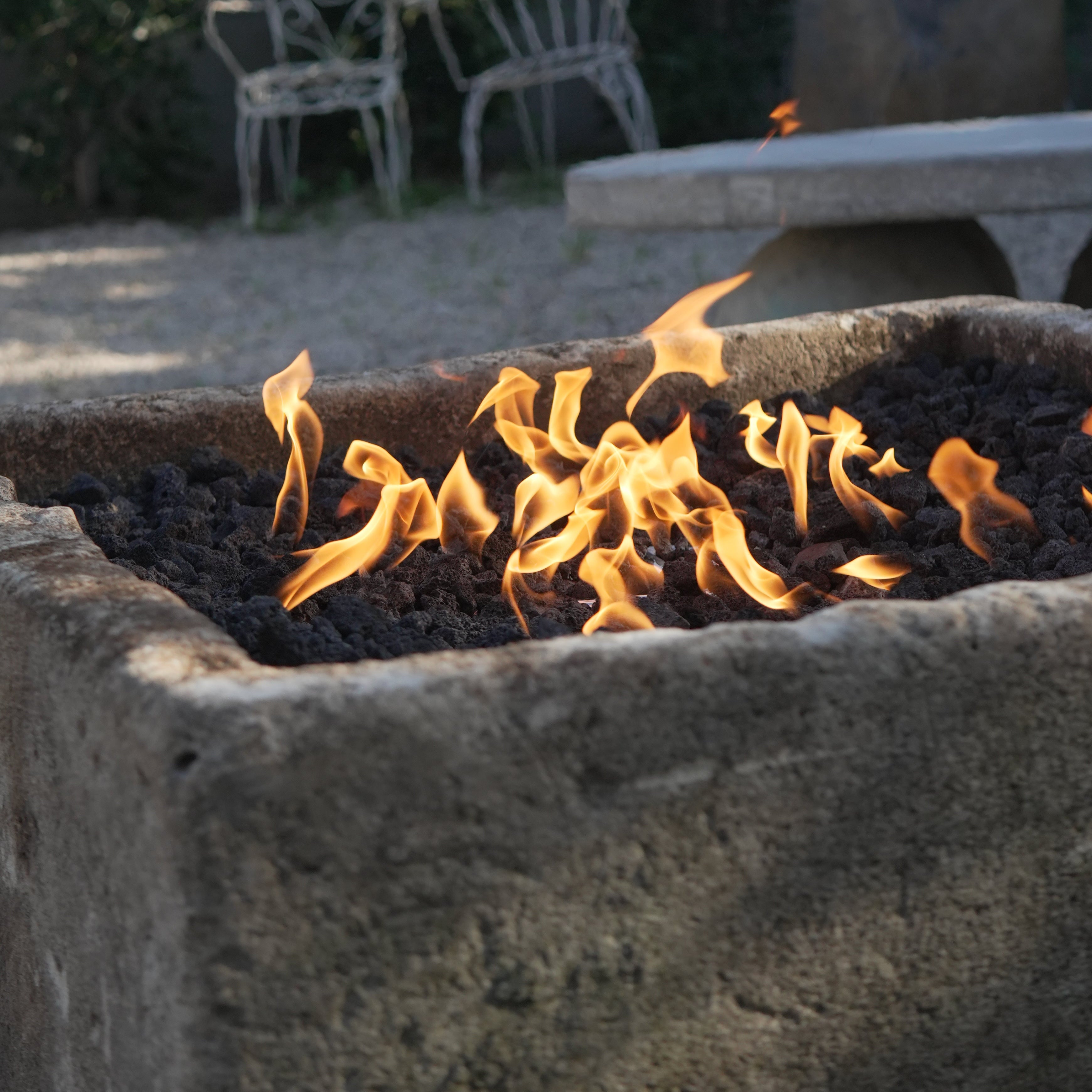 Vintage Limestone Fire Pit (31 × 30 × 15 in)