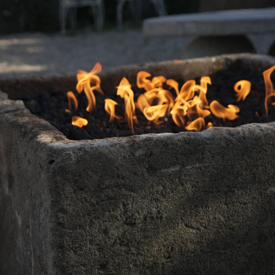Vintage Limestone Fire Pit (31 × 30 × 15 in)