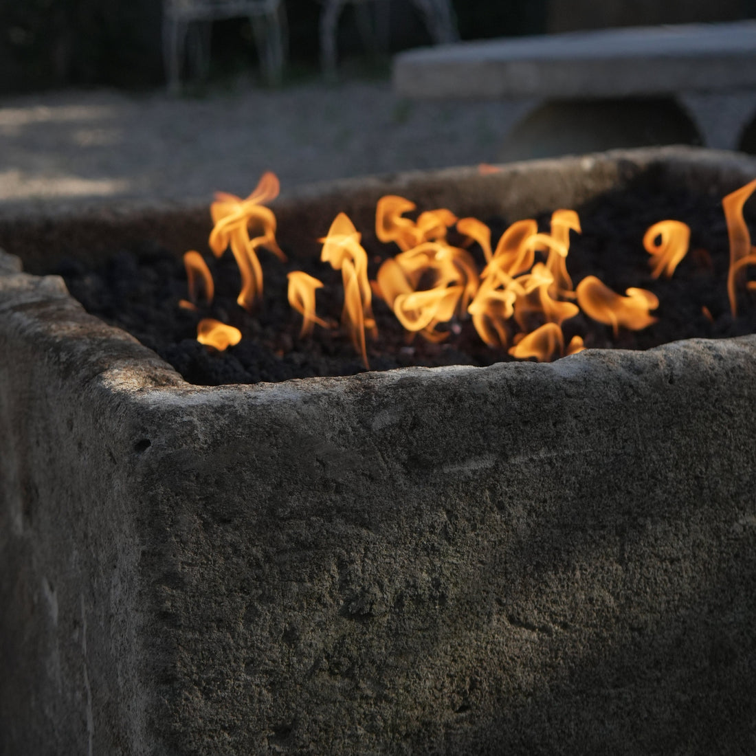 Vintage Limestone Fire Pit (31 × 30 × 15 in)
