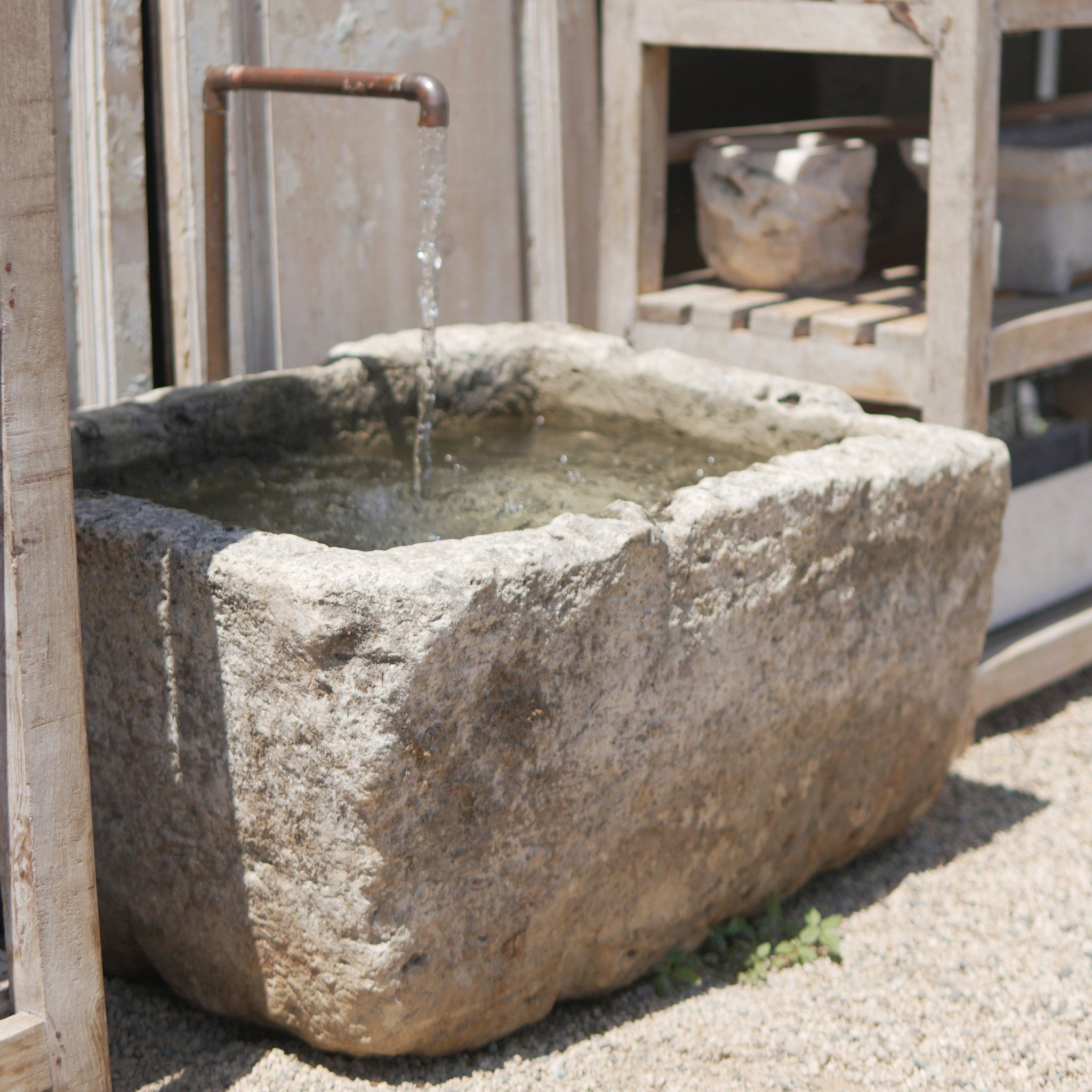 Antique Limestone Fountain - Trouvaille Imports