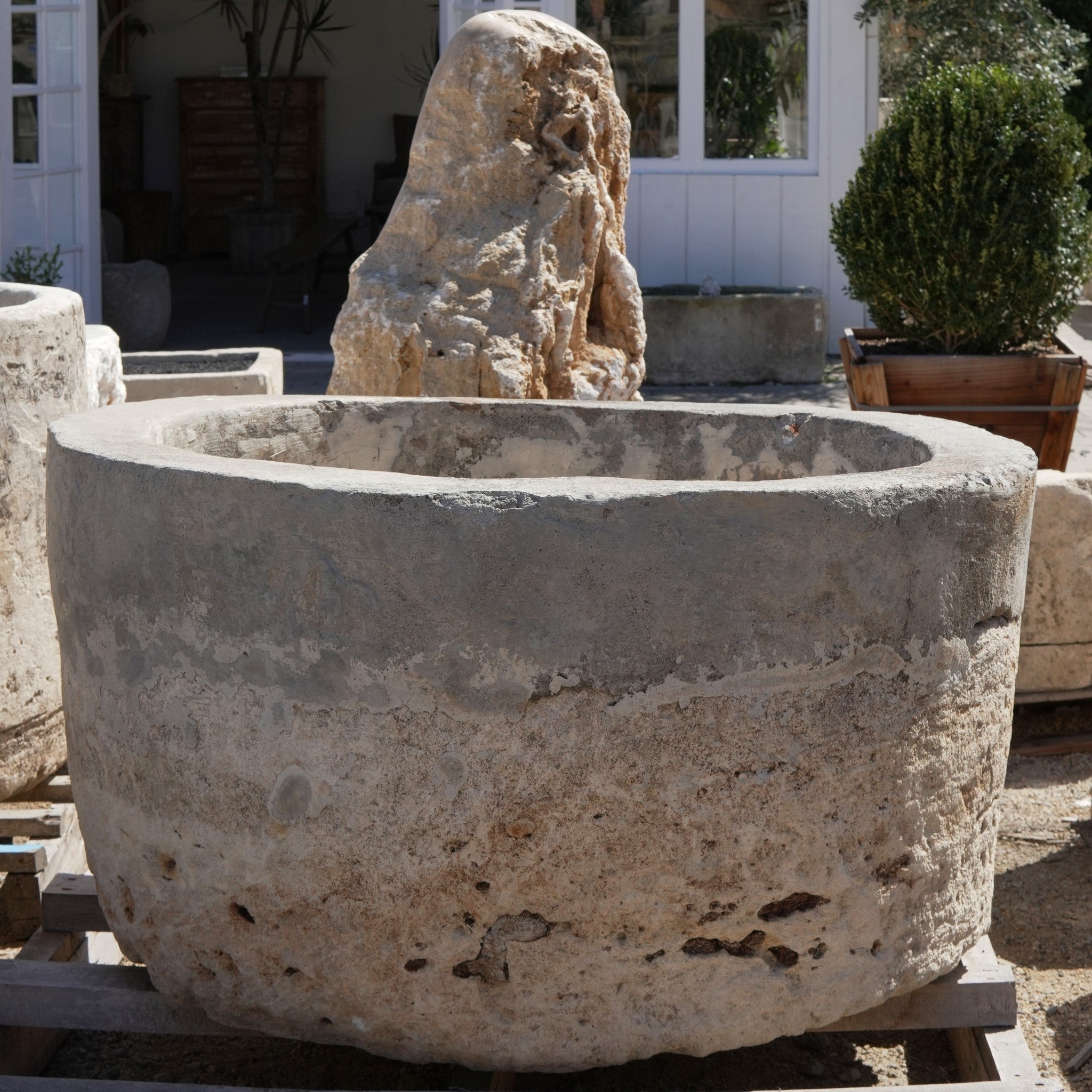 Antique Limestone Trough - Trouvaille Imports