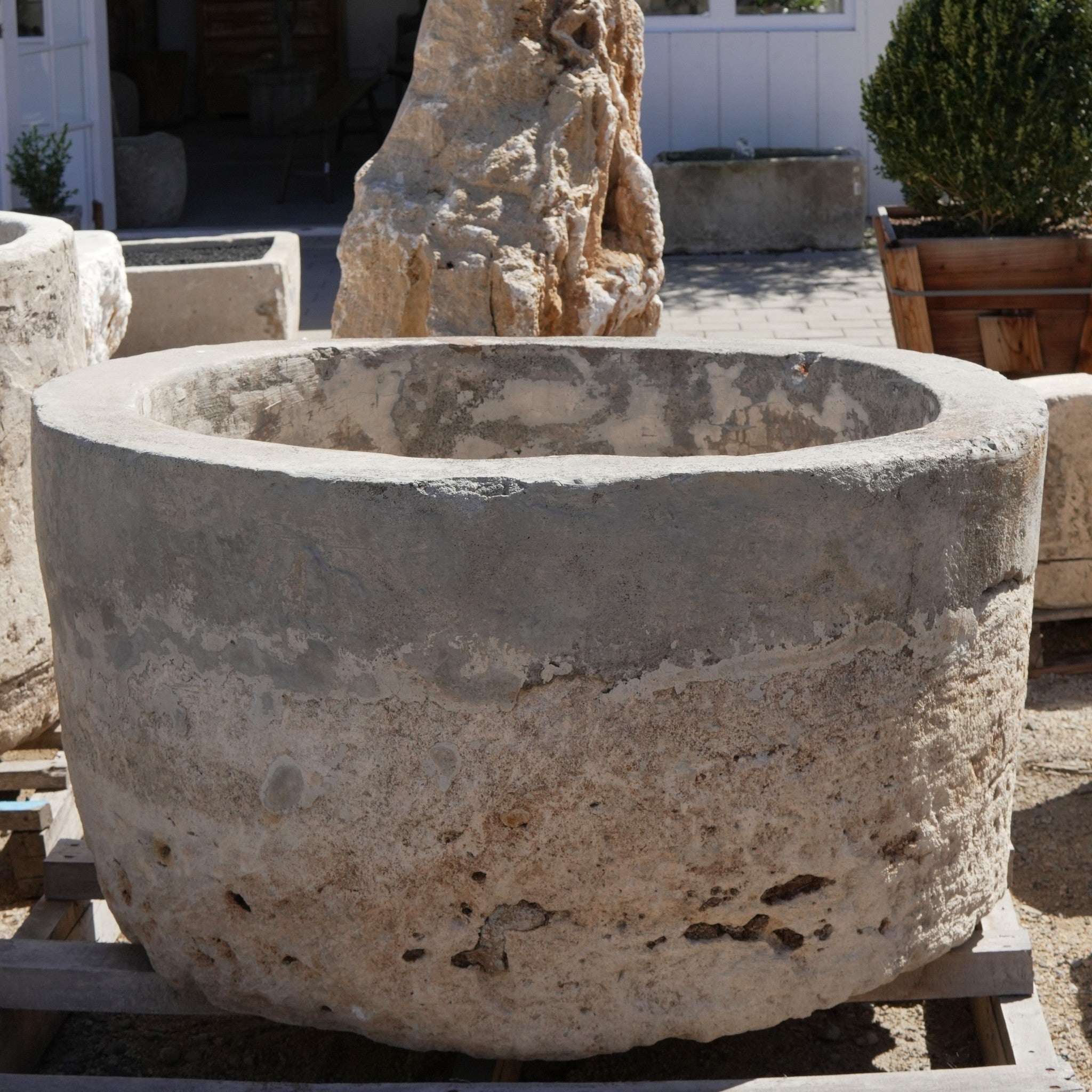 Antique Limestone Trough - Trouvaille Imports
