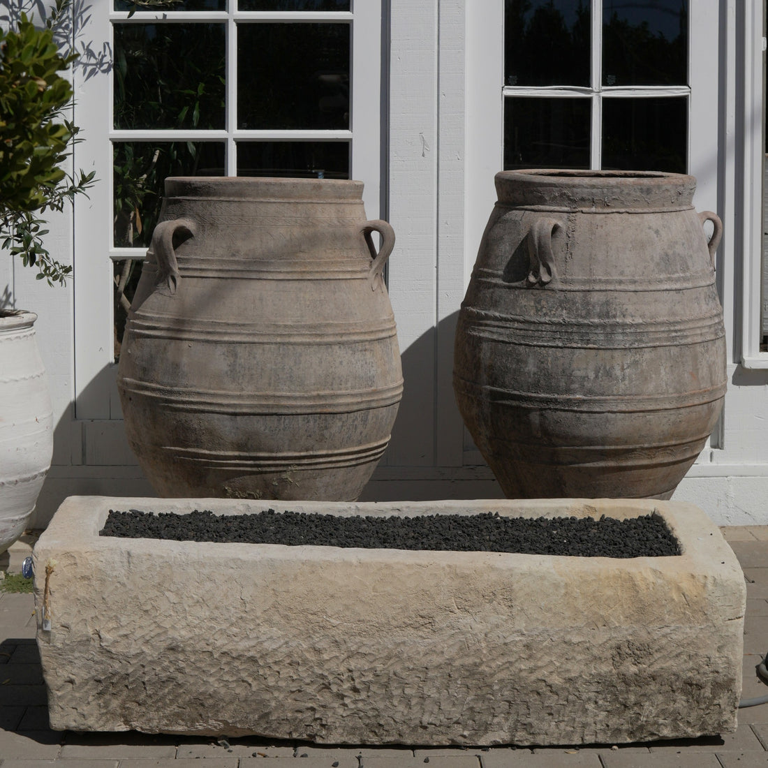 Antique Limestone Fire Pit - Trouvaille Imports