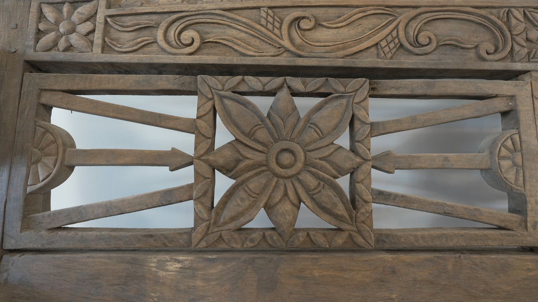 Vintage Indonesian Hand Carved Daybed - Trouvaille Imports