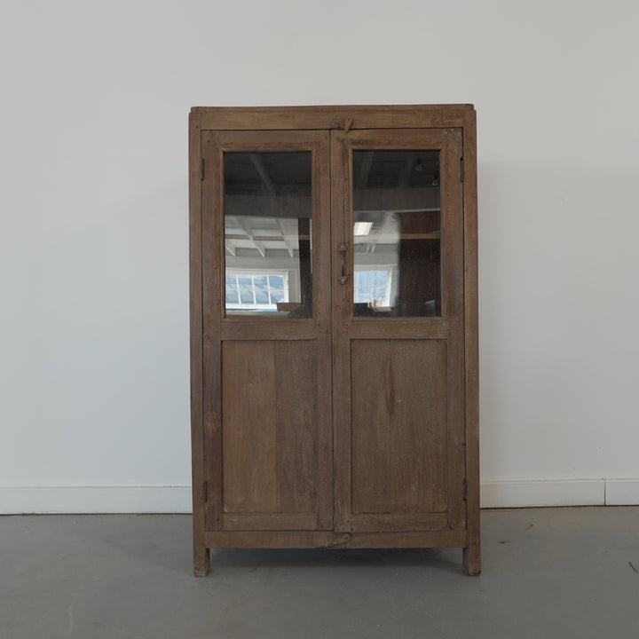 Vintage Antique Wood Storage Cabinet - Trouvaille Imports