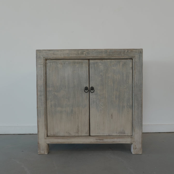 Vintage Elm Wood 2 Door Console