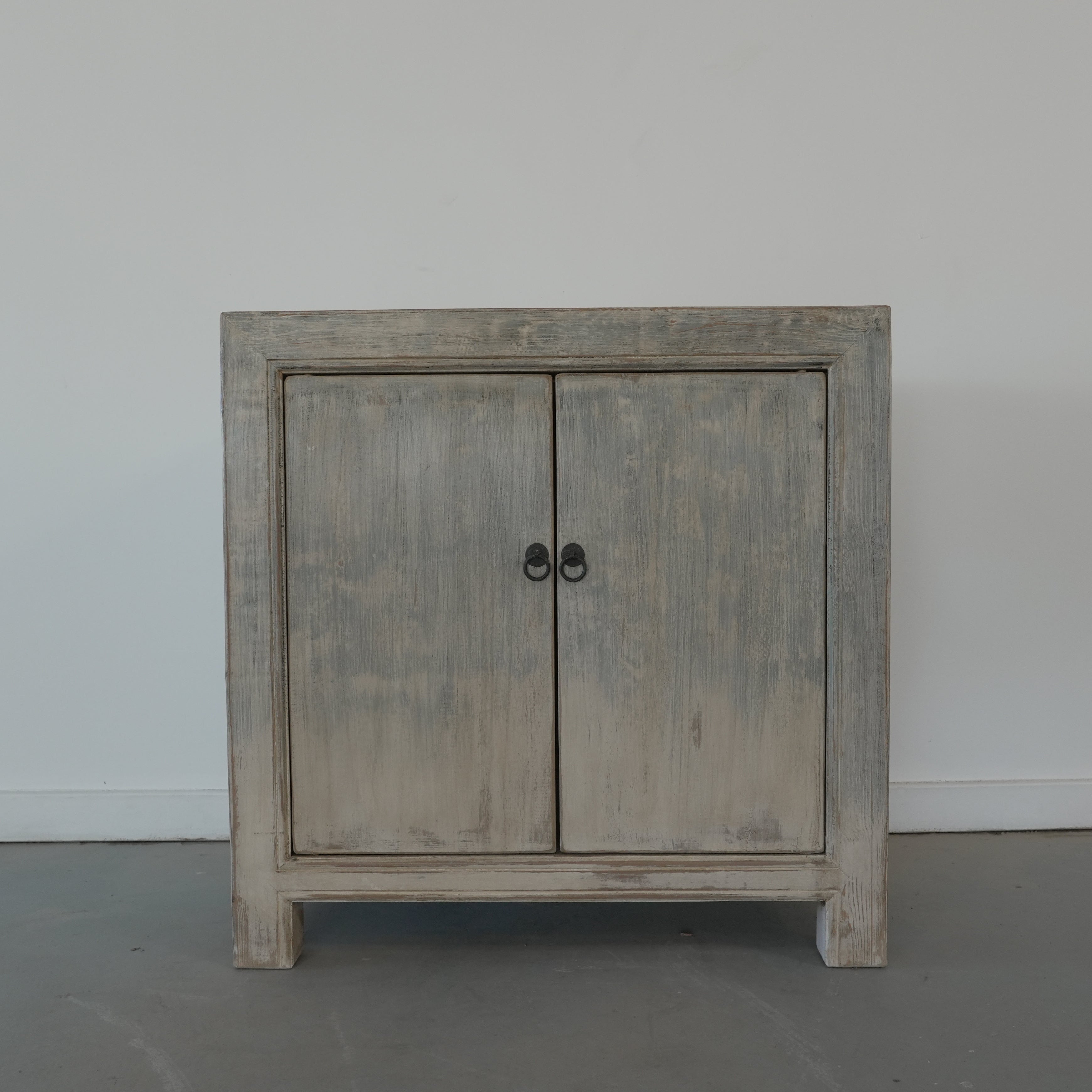 Elm Wood 2 Door Cabinet - Trouvaille Imports