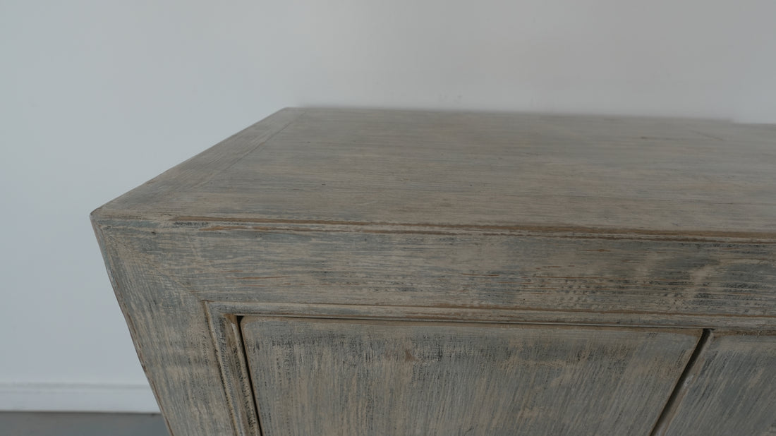 Elm Wood 2 Door Cabinet - Trouvaille Imports