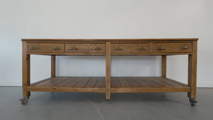 Circa 1820 French Drapers Table With Rolls - Trouvaille Imports