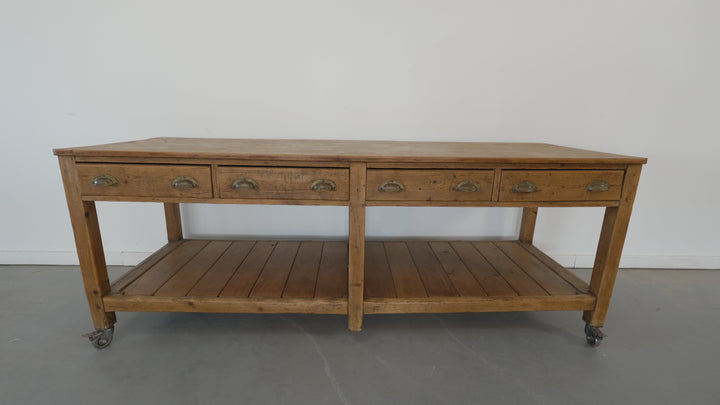 Circa 1820 French Drapers Table With Rolls - Trouvaille Imports
