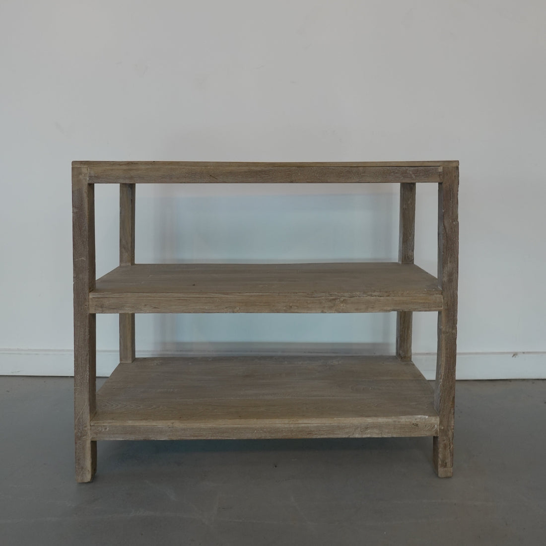 Teak Wood 3 Tier Shelf - Trouvaille Imports