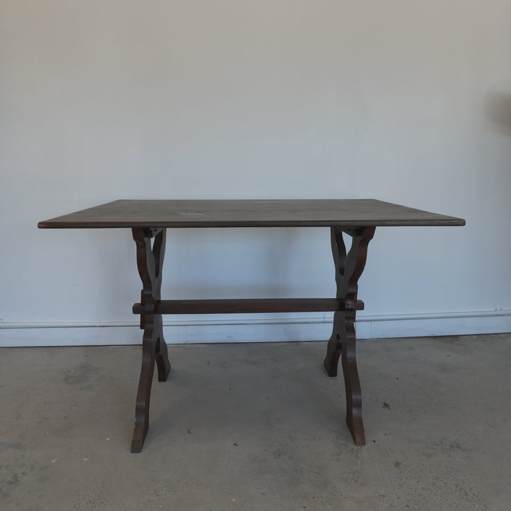 19th Century Italian Walnut Trestle Table - Trouvaille Imports