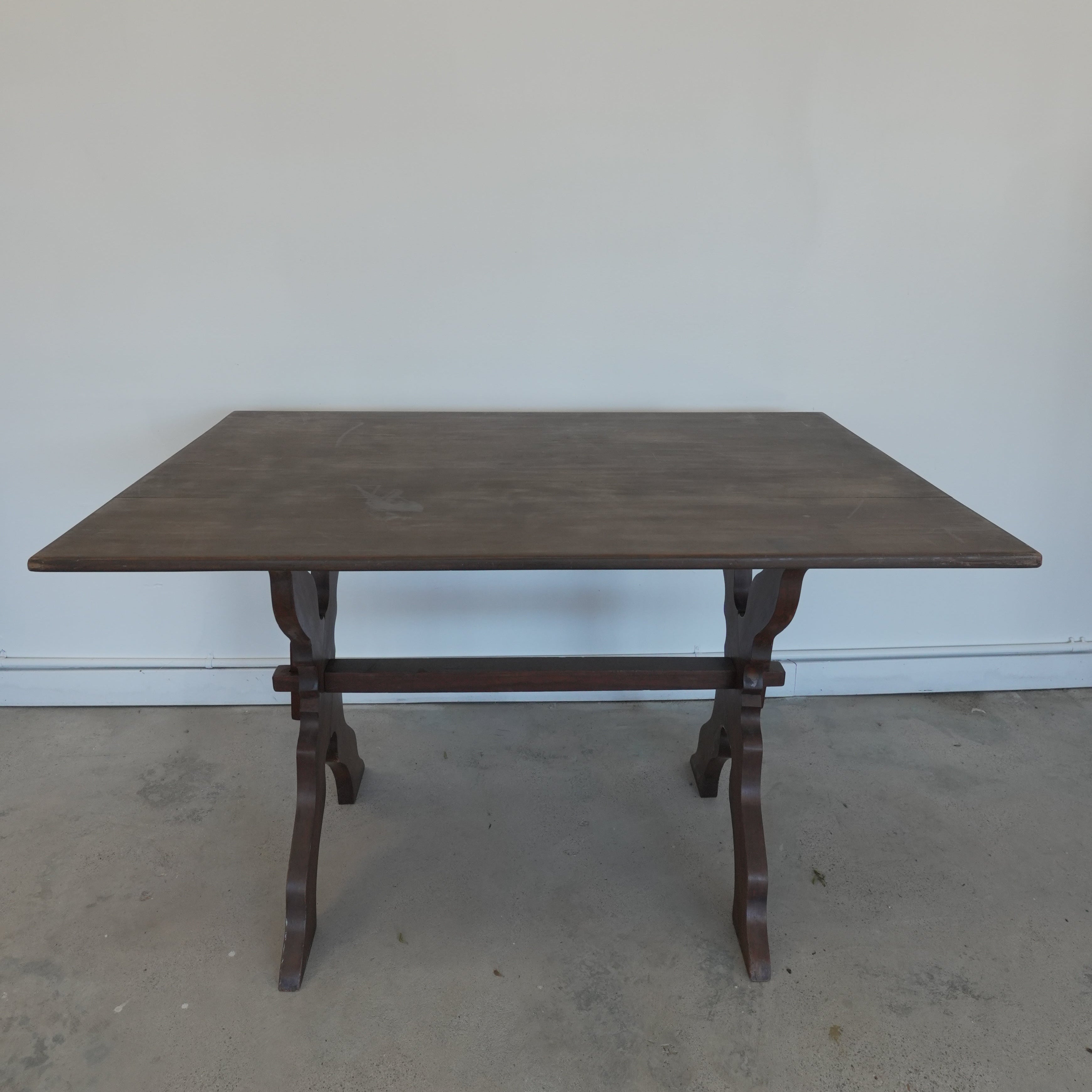 19th Century Italian Walnut Trestle Table - Trouvaille Imports