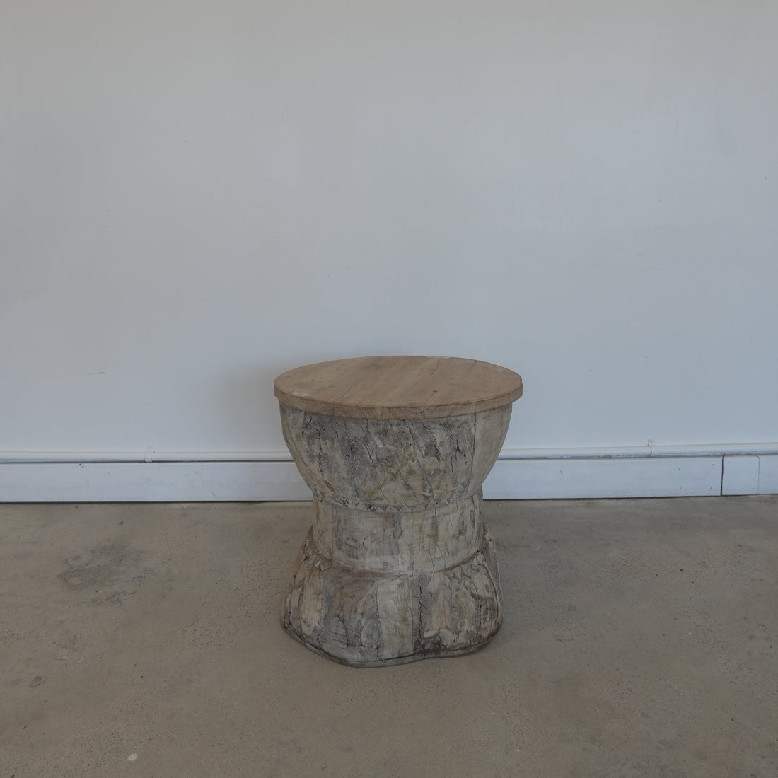 Indian Teak Side Table - Trouvaille Imports