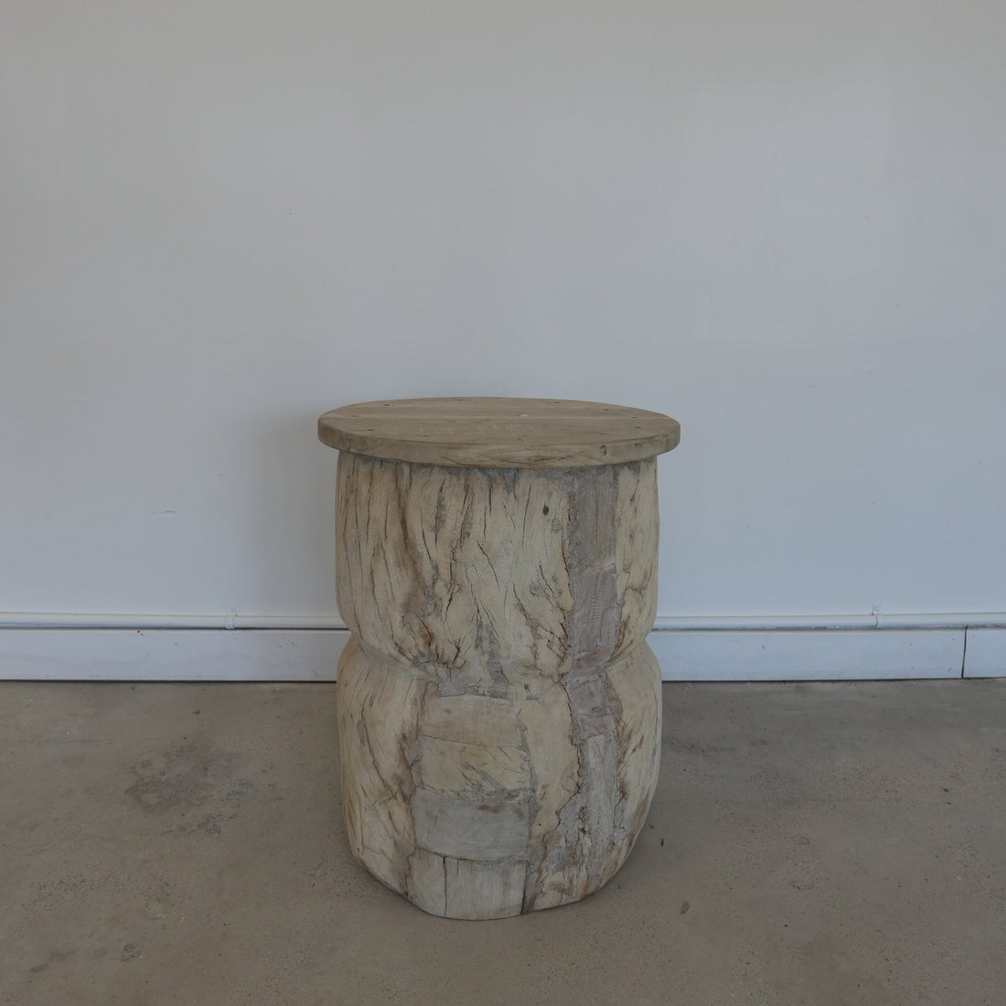 Indian Teak Side Table - Trouvaille Imports