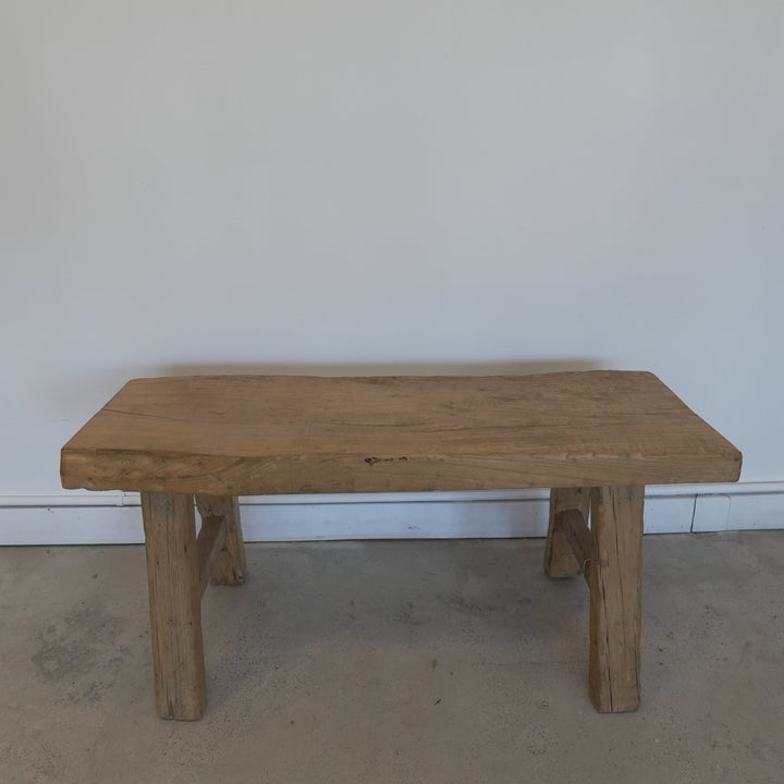 Vintage Elm Wood Bench
