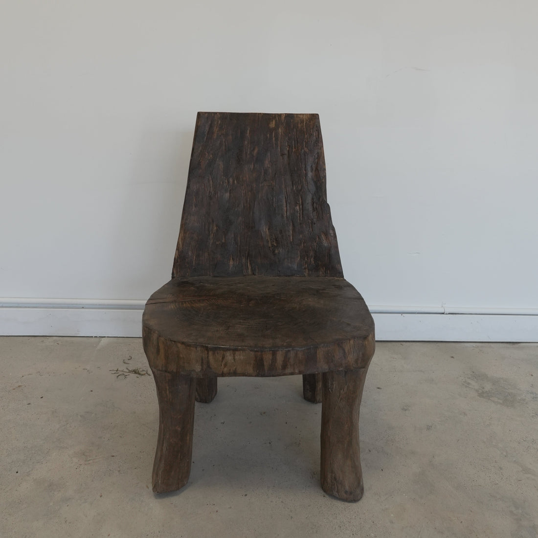 Vintage Nagaland Wood Chair - Trouvaille Imports