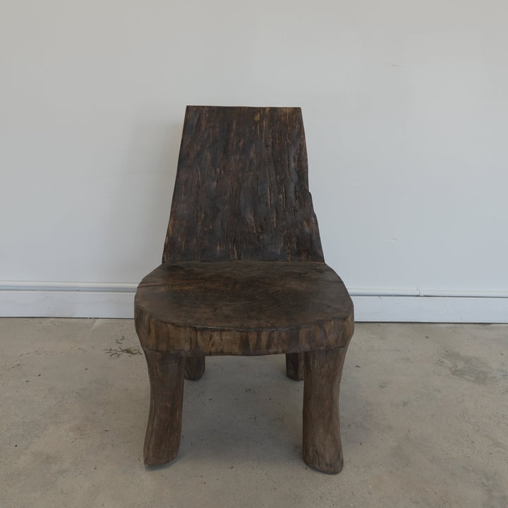 Vintage Nagaland Wood Chair - Trouvaille Imports