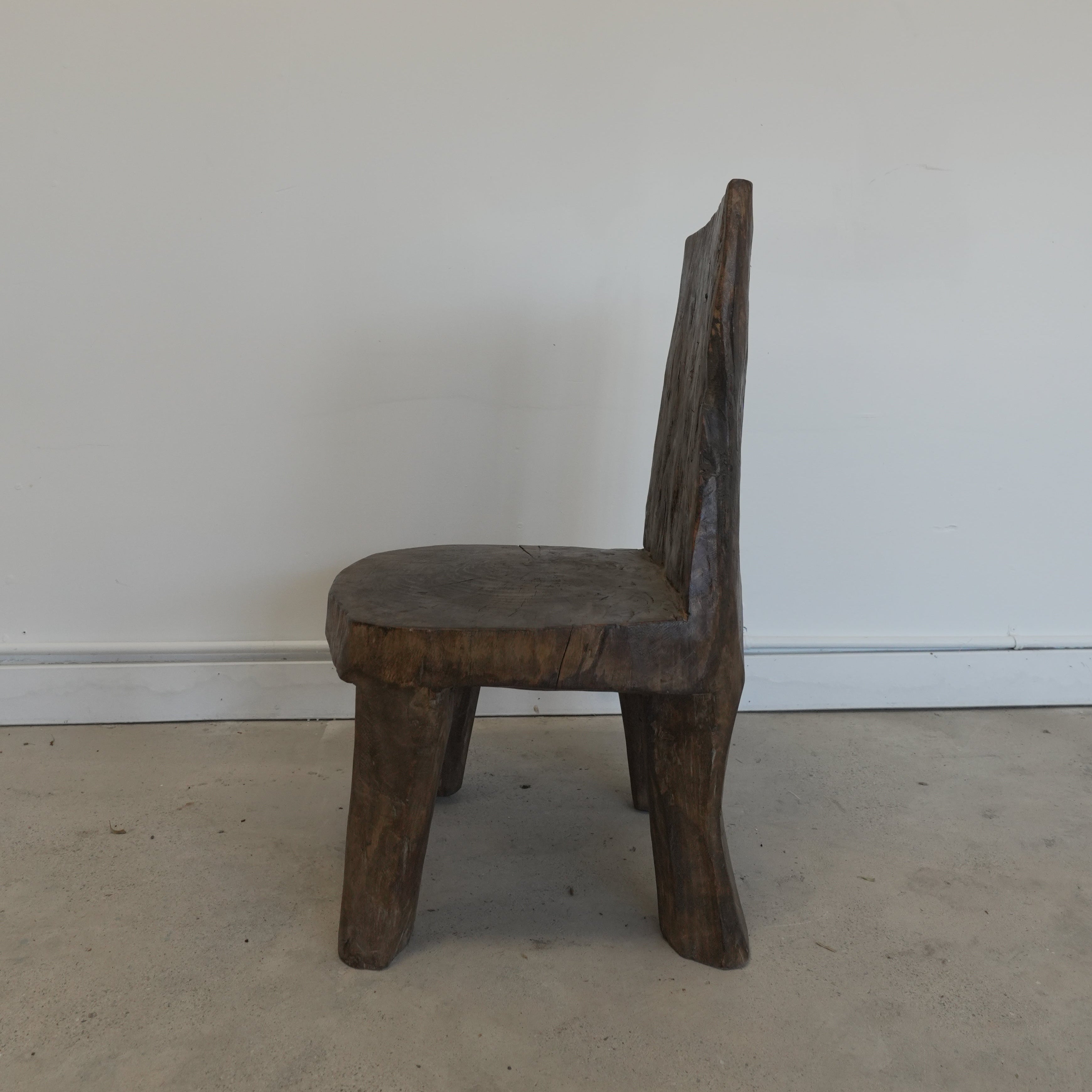 Vintage Nagaland Wood Chair - Trouvaille Imports