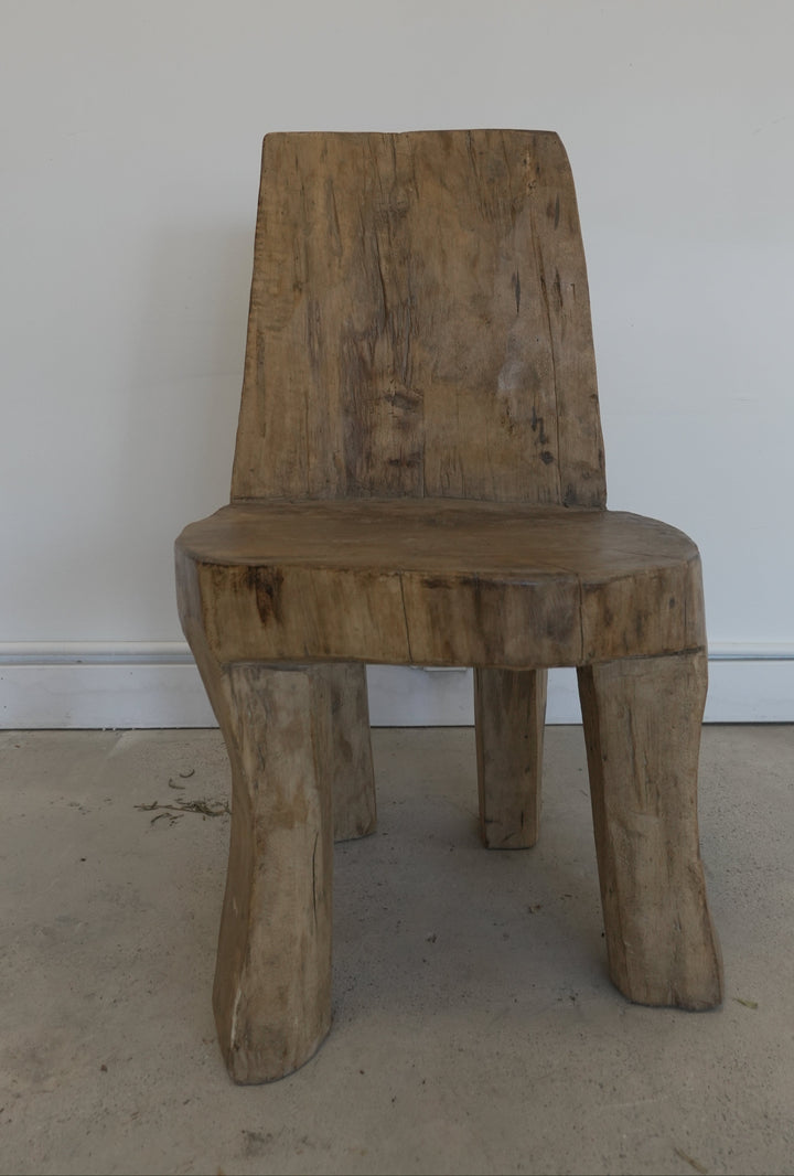 Vintage Nagaland Wood Chair - Trouvaille Imports