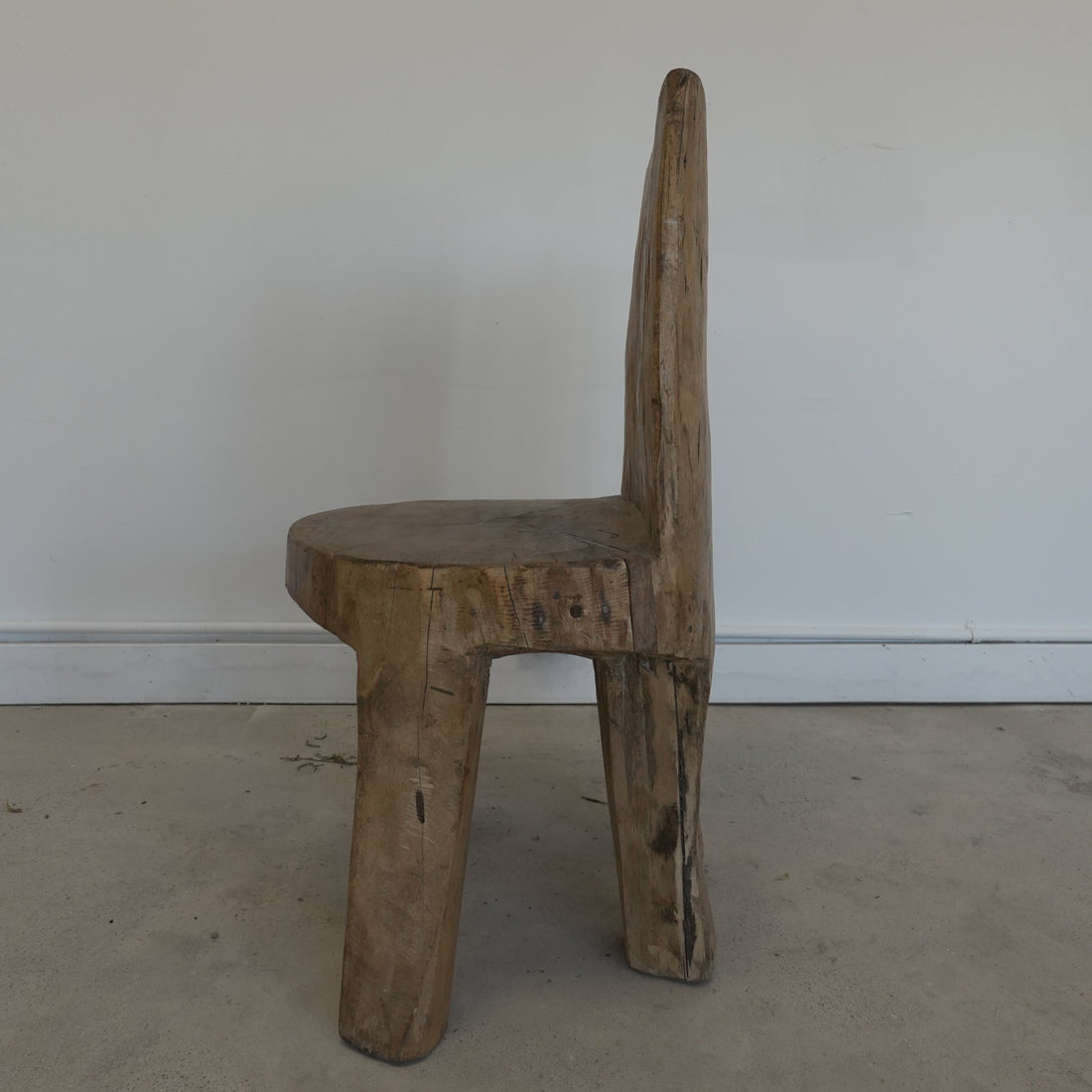 Vintage Nagaland Wood Chair - Trouvaille Imports