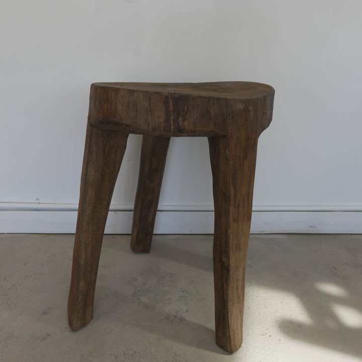 Vintage Primitive Indonesian Side Table - Trouvaille Imports