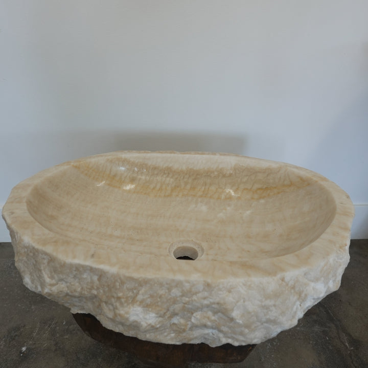 Hand Carved Onyx Sink - Trouvaille Imports