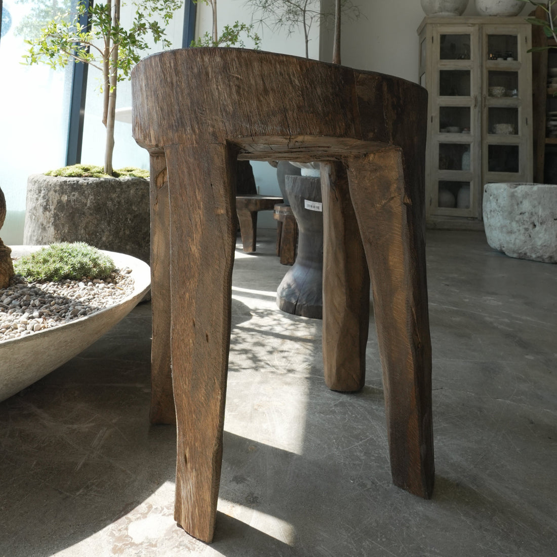Vintage Primitive Indonesian Side Table - Trouvaille Imports