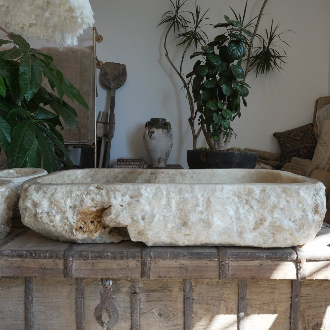 Hand Carved Onyx Sink - Trouvaille Imports