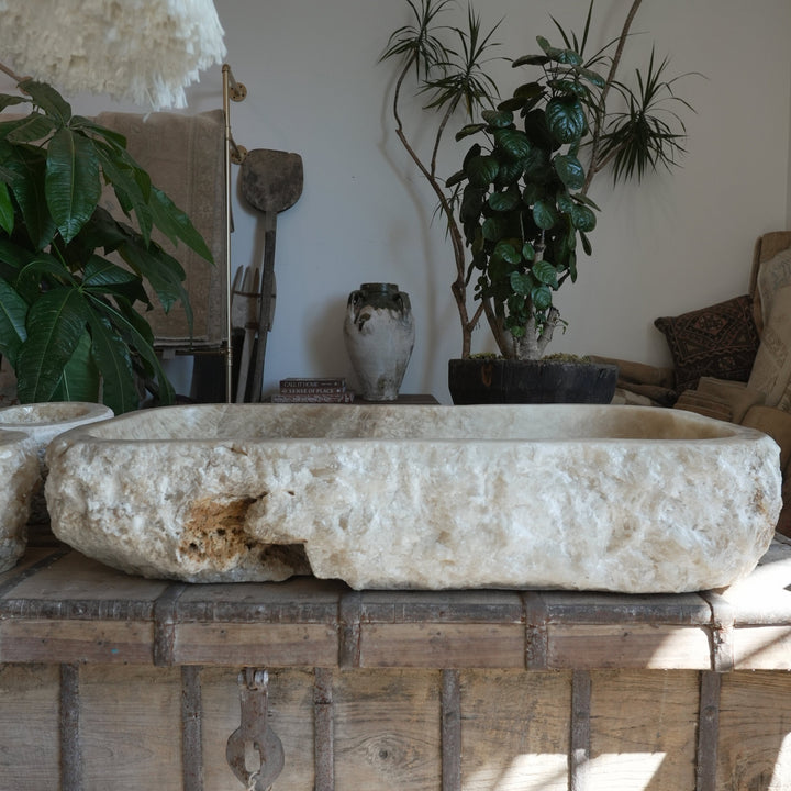 Hand Carved Onyx Sink (SOLD) - Trouvaille Imports