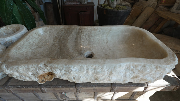 Hand Carved Onyx Sink - Trouvaille Imports