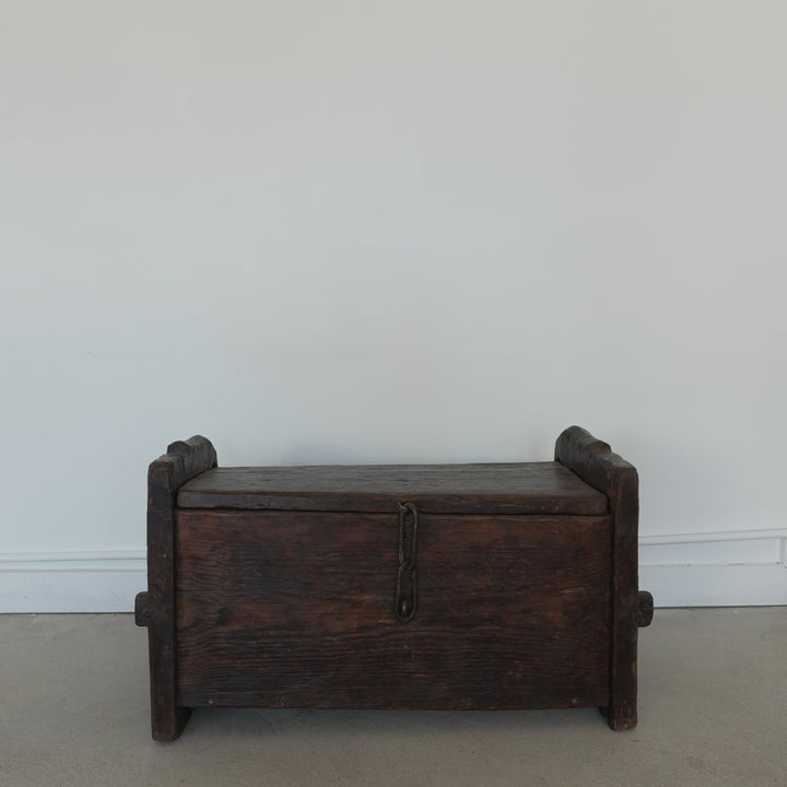 19th Century French Antique Wood Chest