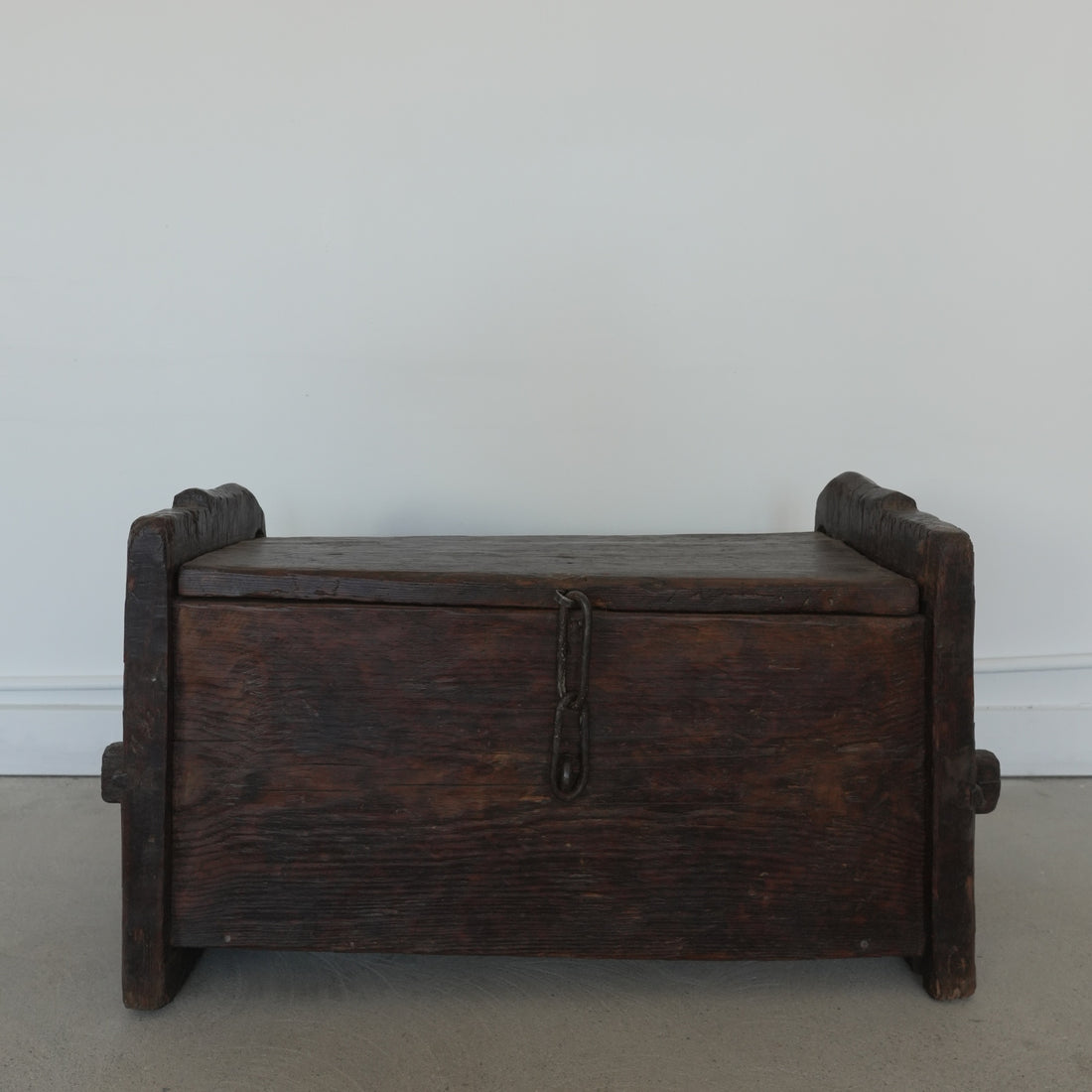 19th Century French Antique Wood Chest