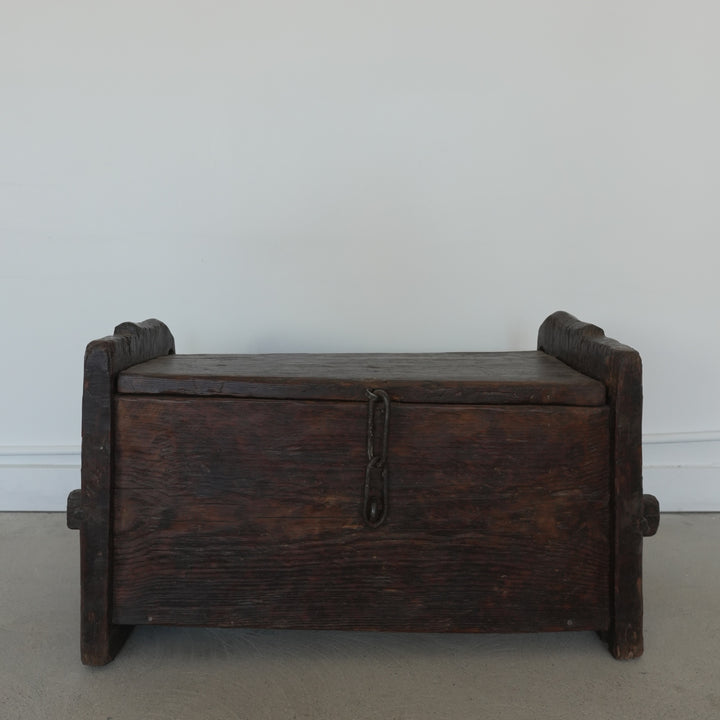 19th Century French Antique Wood Chest