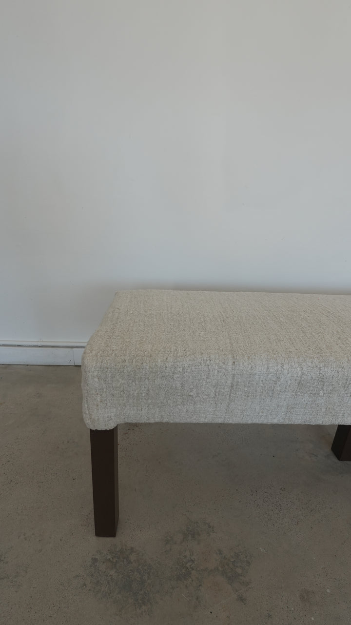 Vintage Turkish Upholstered Bench