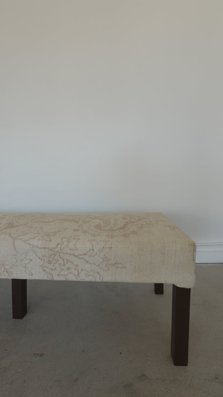 Vintage Turkish Upholstered Bench