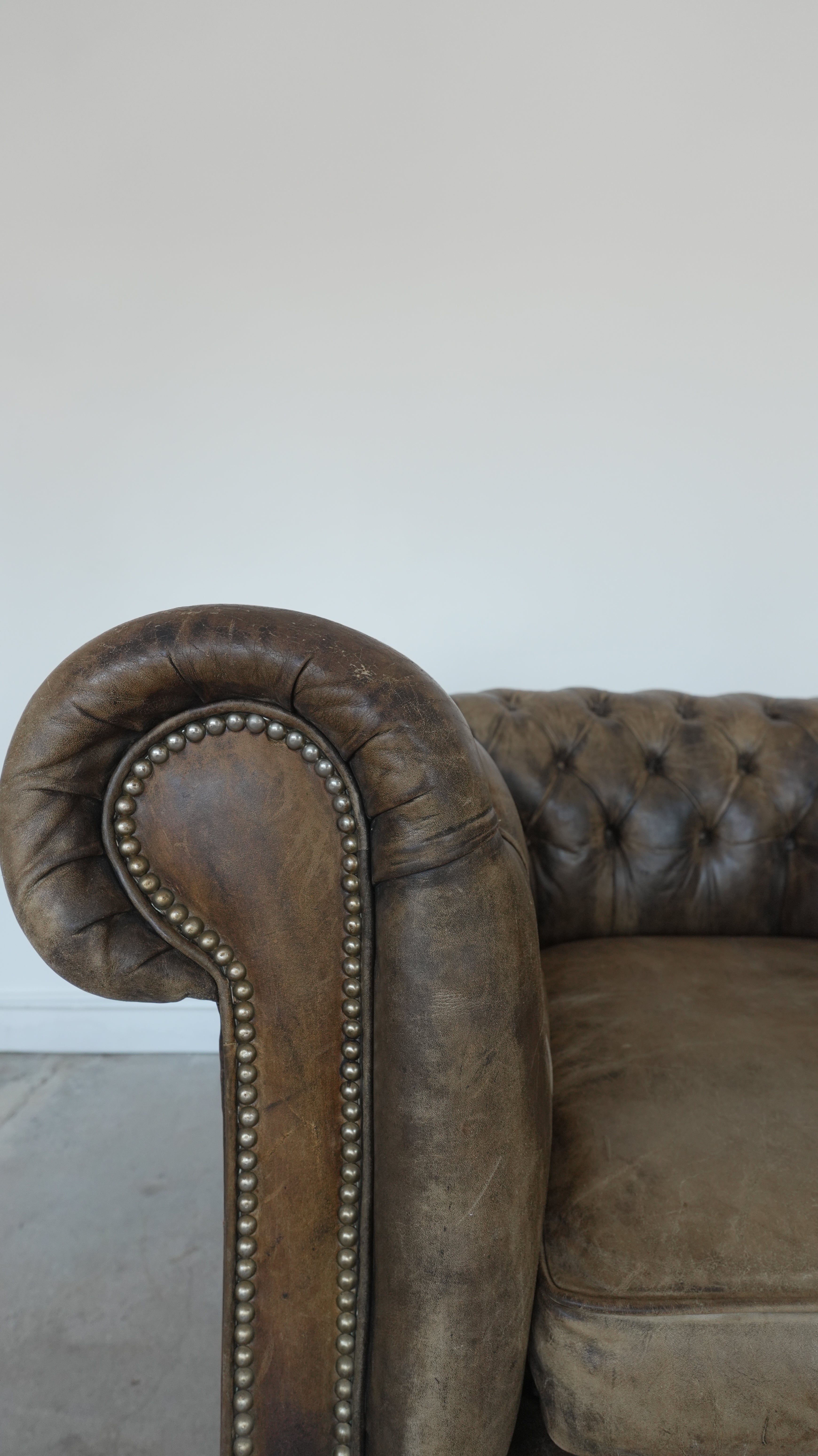 Vintage Chesterfield Leather Chair Set - Trouvaille Imports