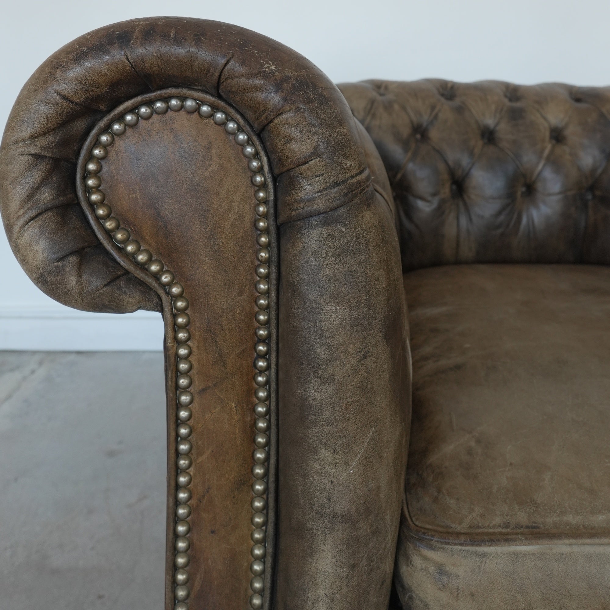 Vintage Chesterfield Leather Chair Set