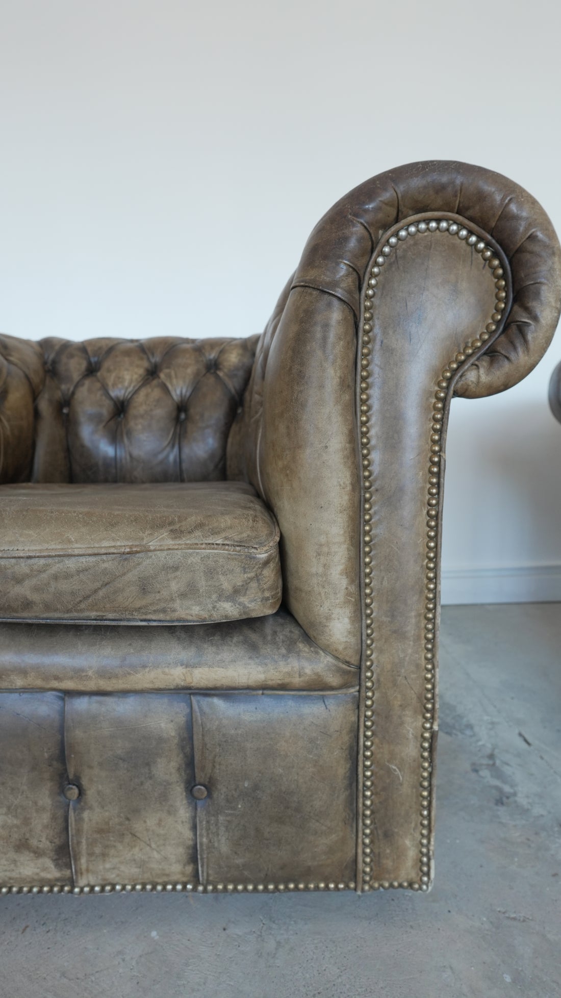 Vintage Chesterfield Leather Chair Set - Trouvaille Imports