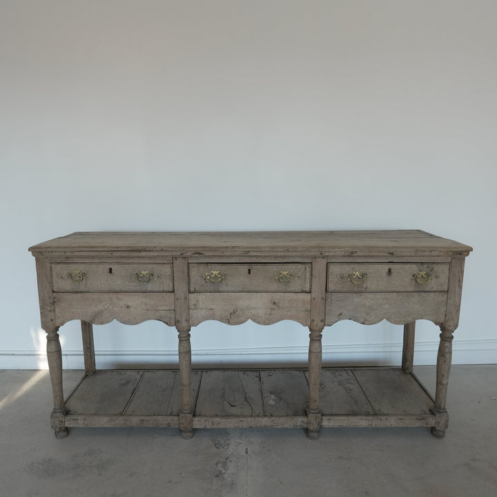 English 17th Century Antique Oak Serving Table