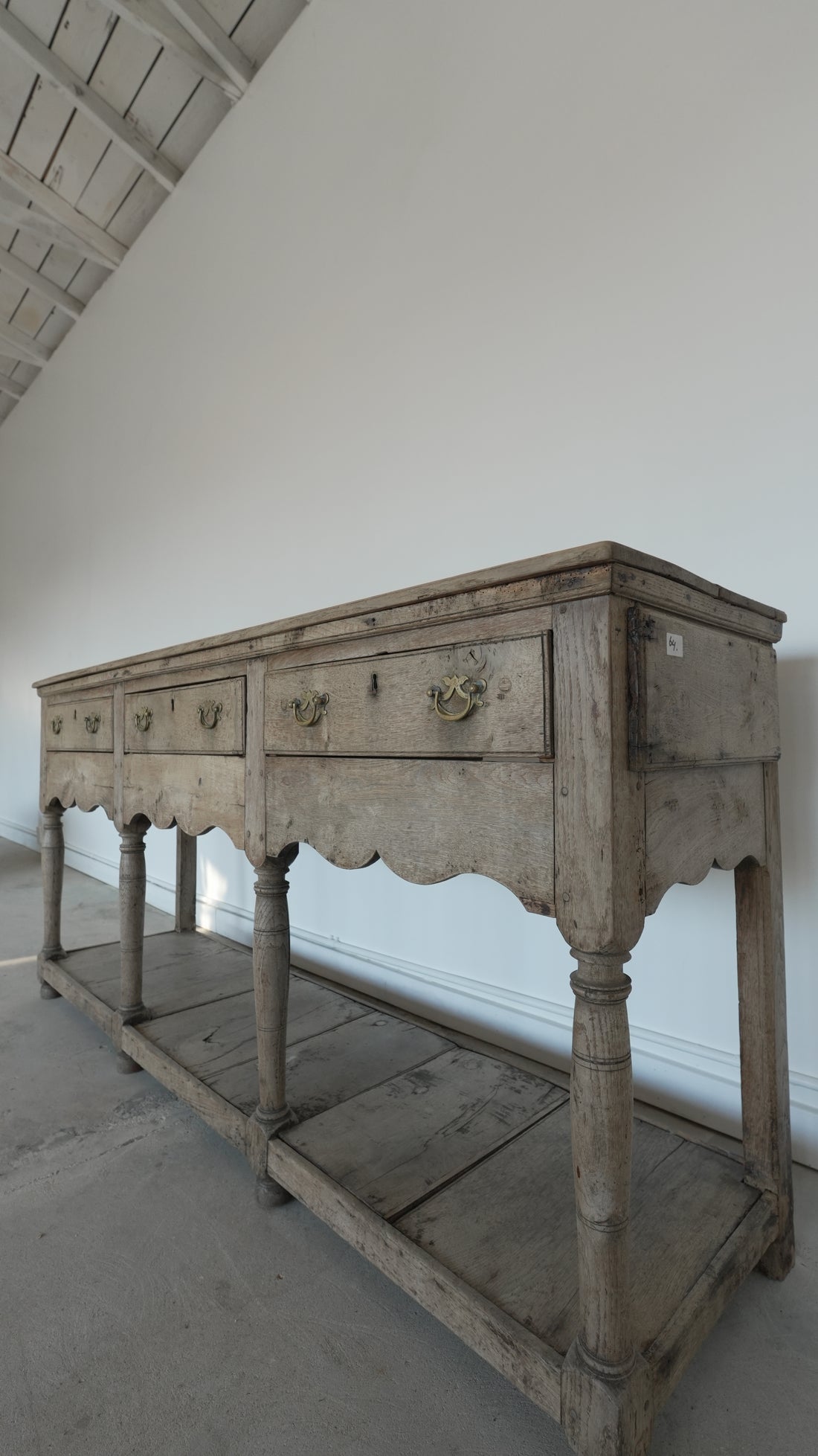 English 17th Century Antique Oak Serving Table - Trouvaille Imports