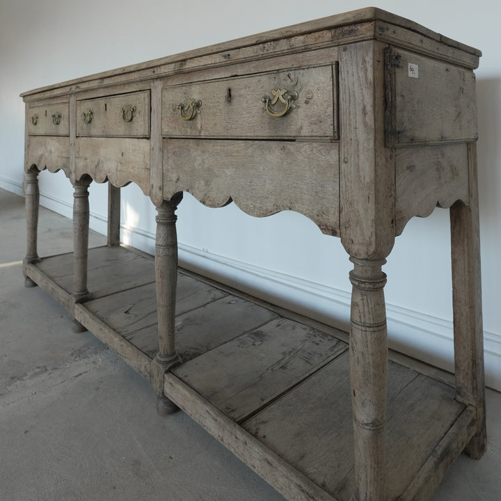 English 17th Century Antique Oak Serving Table